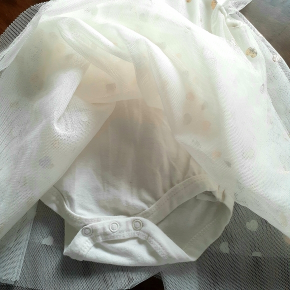 3/$25 Off-White Tulle A-line Baby Starters Dress - Picture 6 of 8